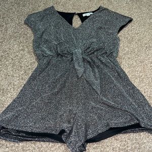 Open back romper sparkly